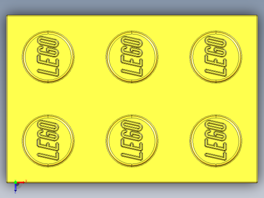 乐高套装 4421基本积木-300224 Bright Yellow Brick 2 x 3.STEP俯视缩略图