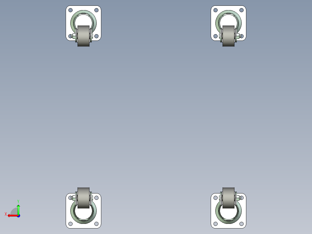 可折叠行李箱后视图