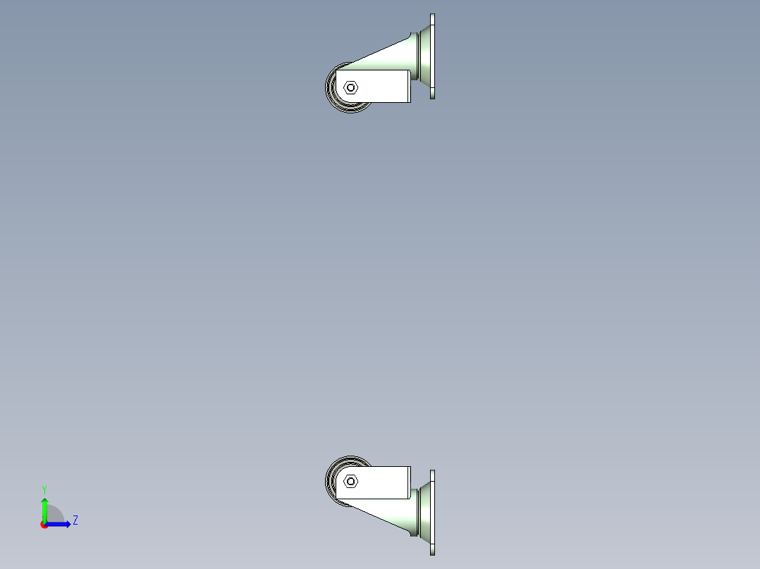 可折叠行李箱左视图