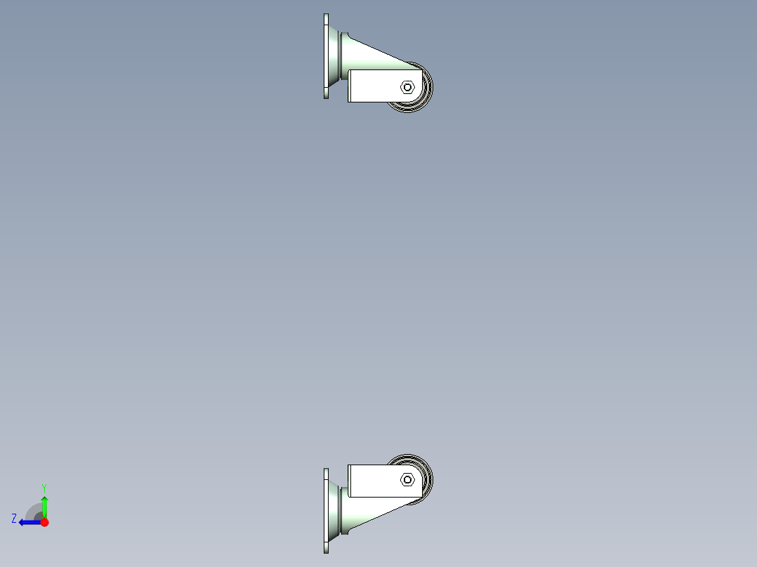 可折叠行李箱右视图