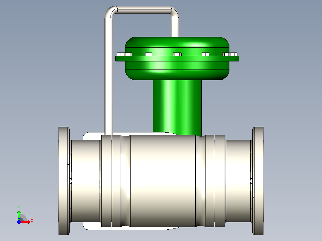 阀门模型fisher-v200-6_in前视图