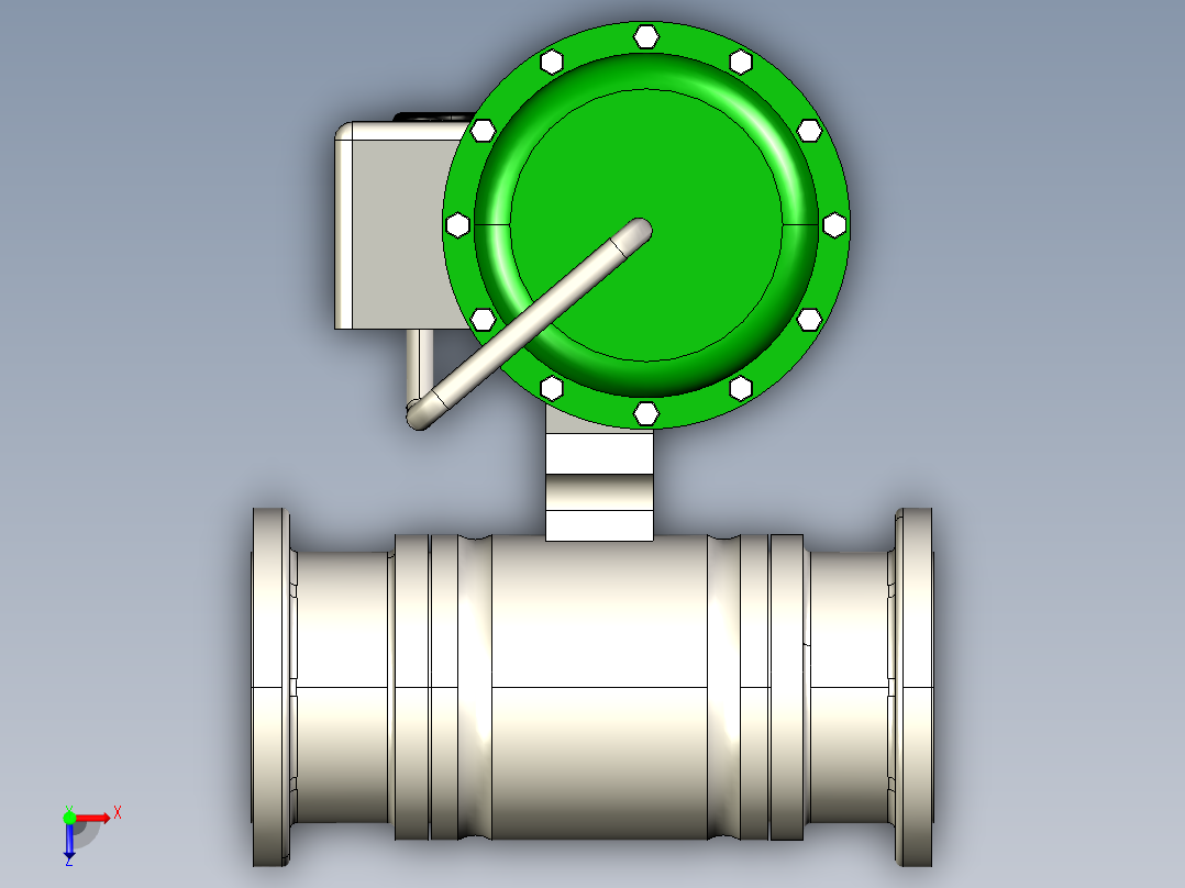 阀门模型fisher-v200-6_in俯视图