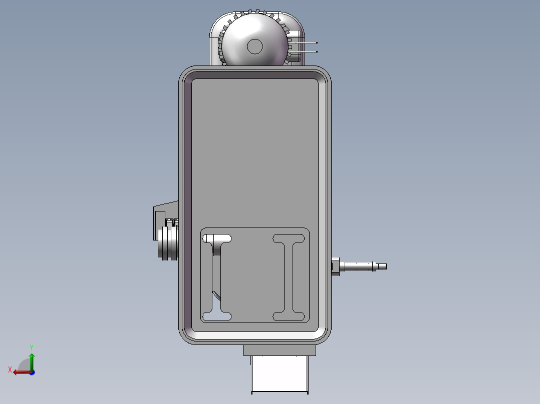 半自动钻孔机后视图