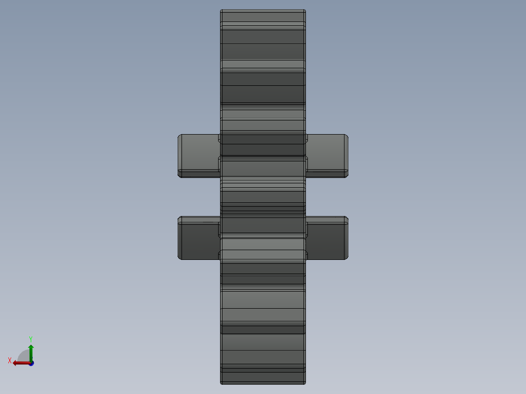 4019 OldGray Technic Gear 16 Tooth.SLDPRT后视图