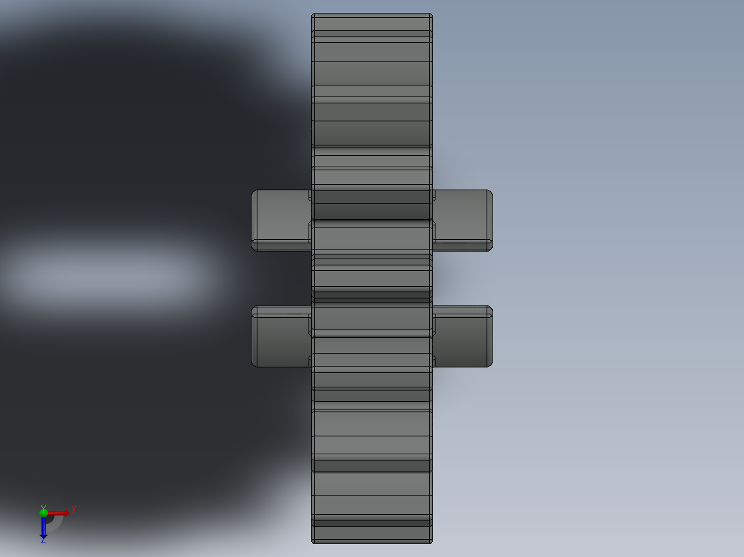 4019 OldGray Technic Gear 16 Tooth.SLDPRT俯视图