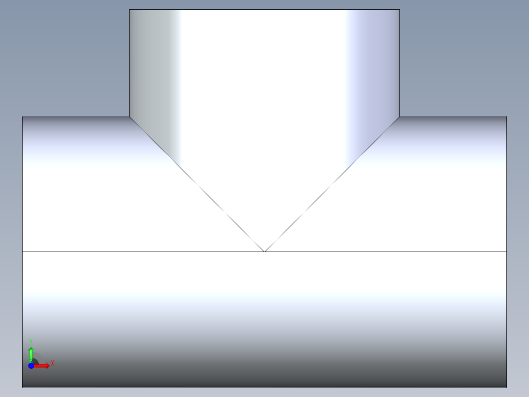 CPVC管件01-Sch80_Tee_SxSxS_9801-100_10in前视图