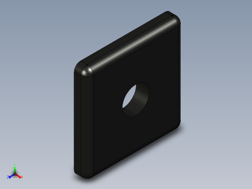 型材-BR 30X30 COVER CAP WITH HOLE KJN503143正等轴测缩略图