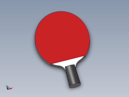 乒乓球拍建模和草图作业 零件建模作业件