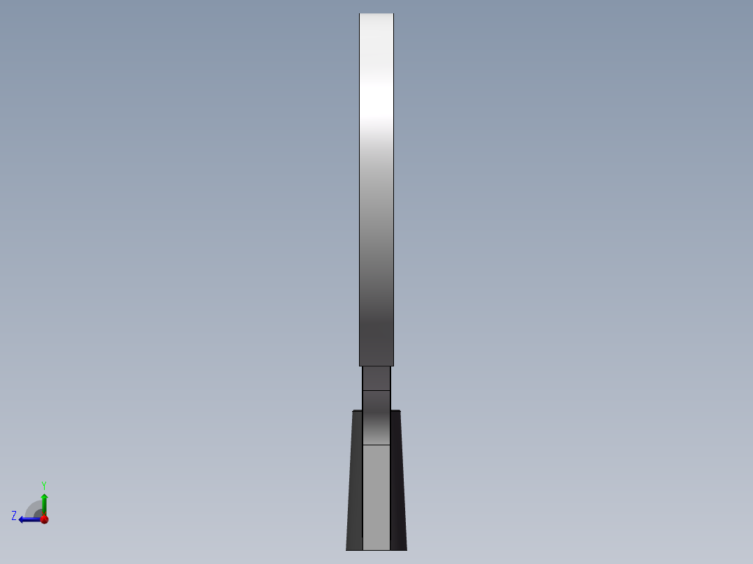 乒乓球拍建模和草图作业 零件建模作业件右视图