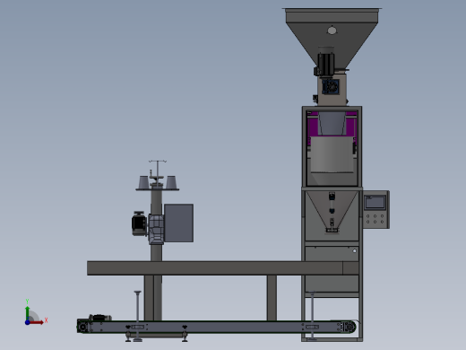 有斗自动定量包装秤前视缩略图