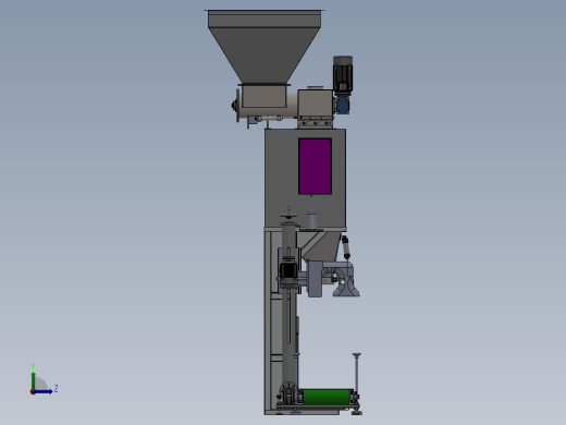 有斗自动定量包装秤左视缩略图
