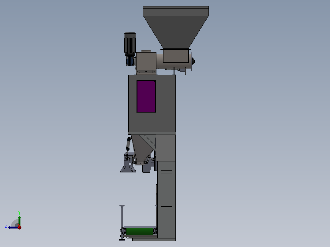有斗自动定量包装秤721775===200右视图