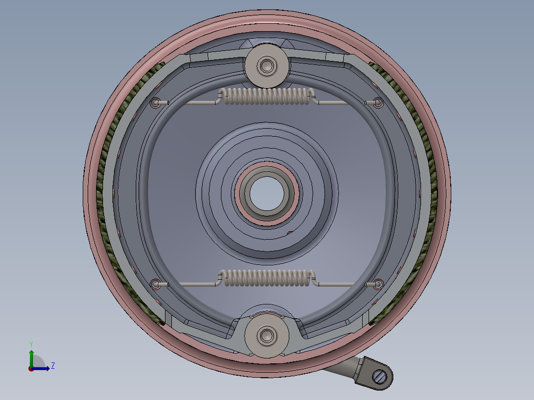 摩托车-前刹车片左视图