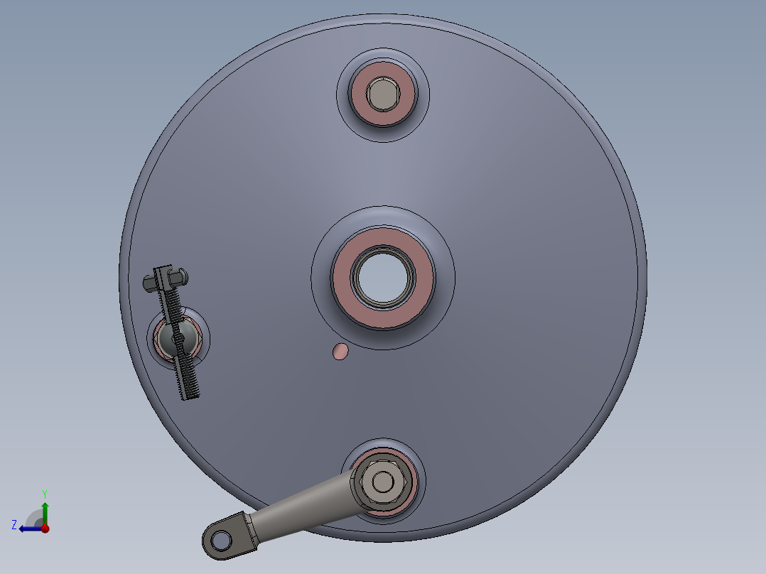 摩托车-前刹车片右视图