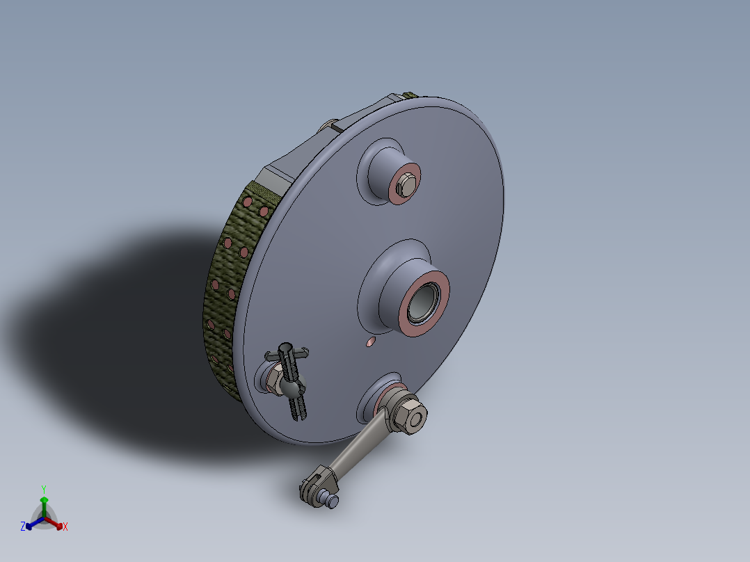 摩托车-前刹车片正等轴测图
