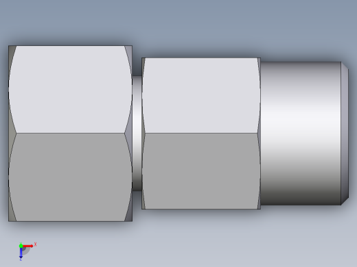 卡套式工业通用硬管接头EO_Distance_piece_adapter_DA12LOMD71俯视缩略图