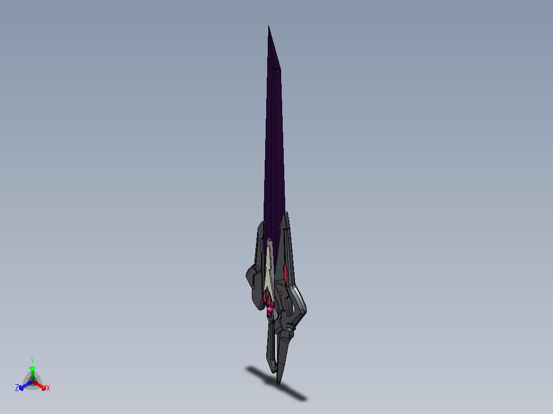 剑、宝剑(198)正等轴测图