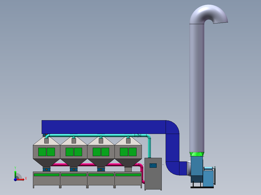VOCs催化燃烧sw20可编辑前视图