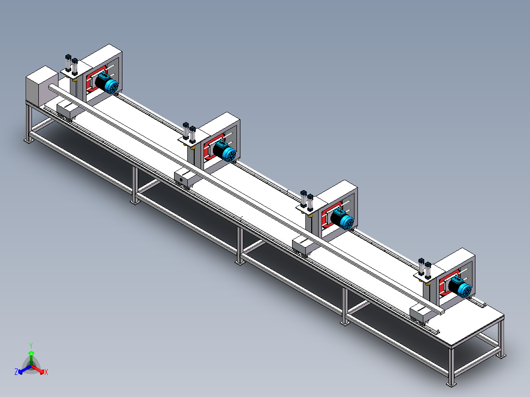 木材自动切割设备sw22正等轴测图