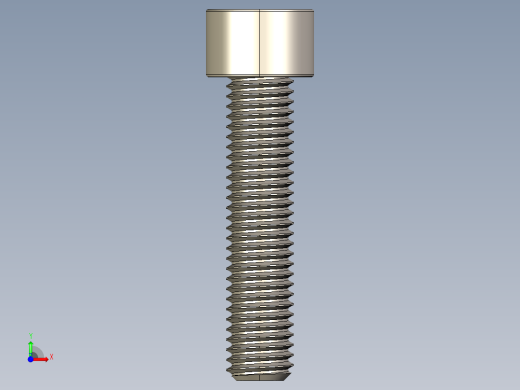 Screw_DIN_912_M10x45F_A2.STEP公制内六角螺钉前视缩略图