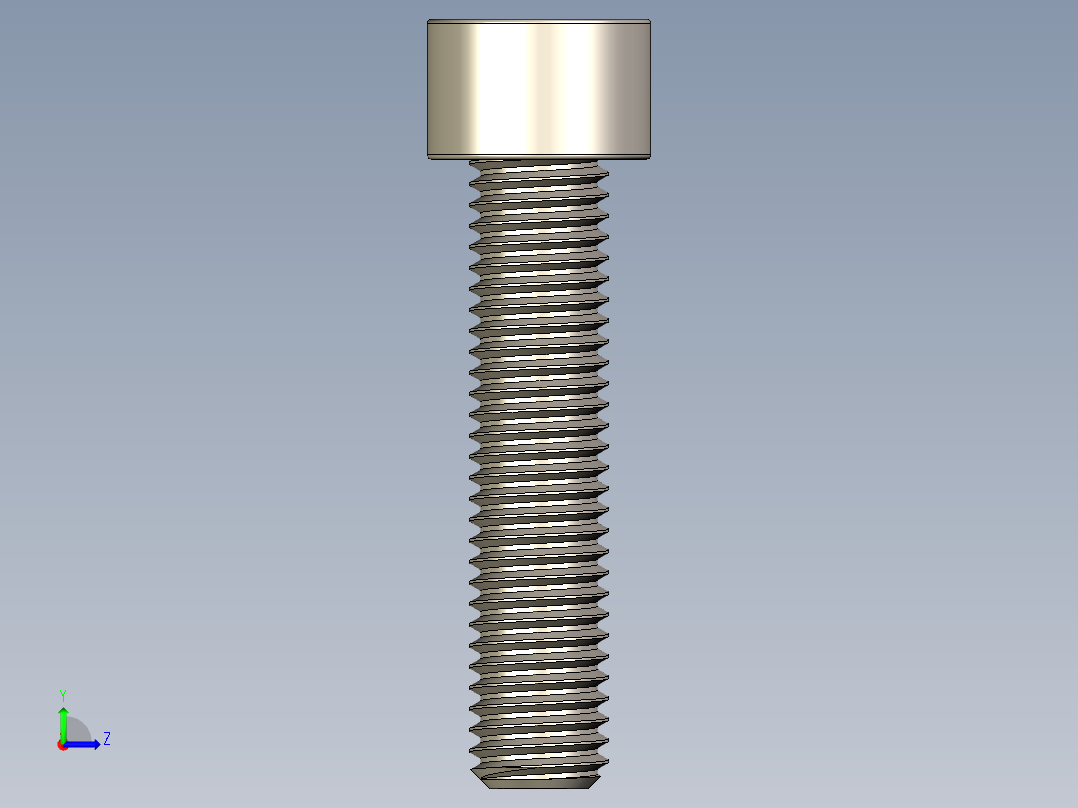 Screw_DIN_912_M10x45F_A2.STEP公制内六角螺钉左视图