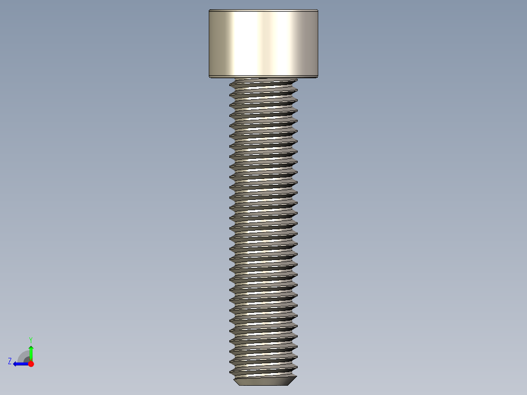 Screw_DIN_912_M10x45F_A2.STEP公制内六角螺钉右视图