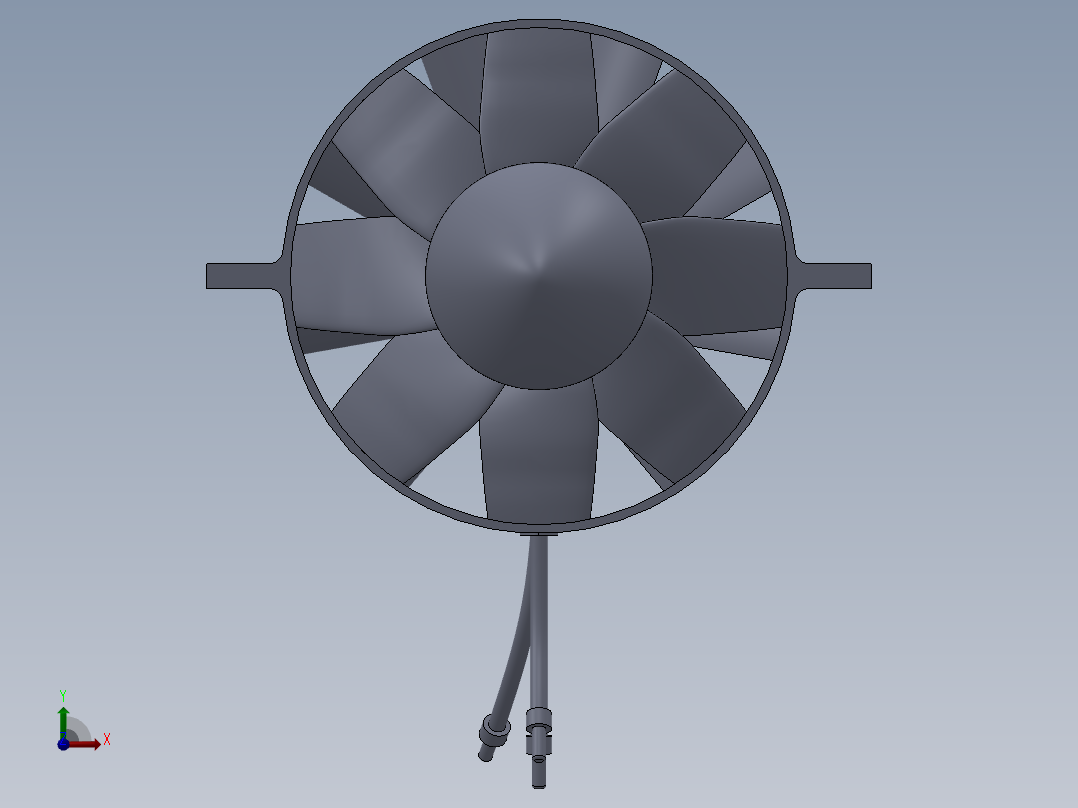 管道风机前视图