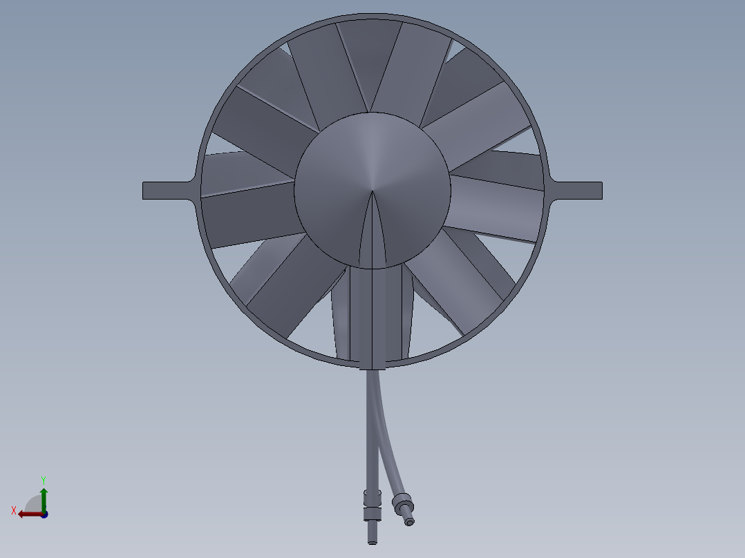 管道风机后视图