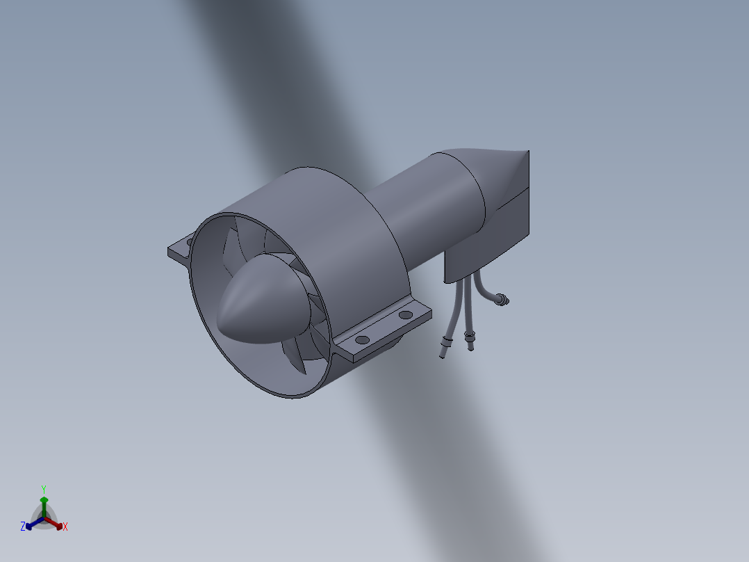 管道风机正等轴测图