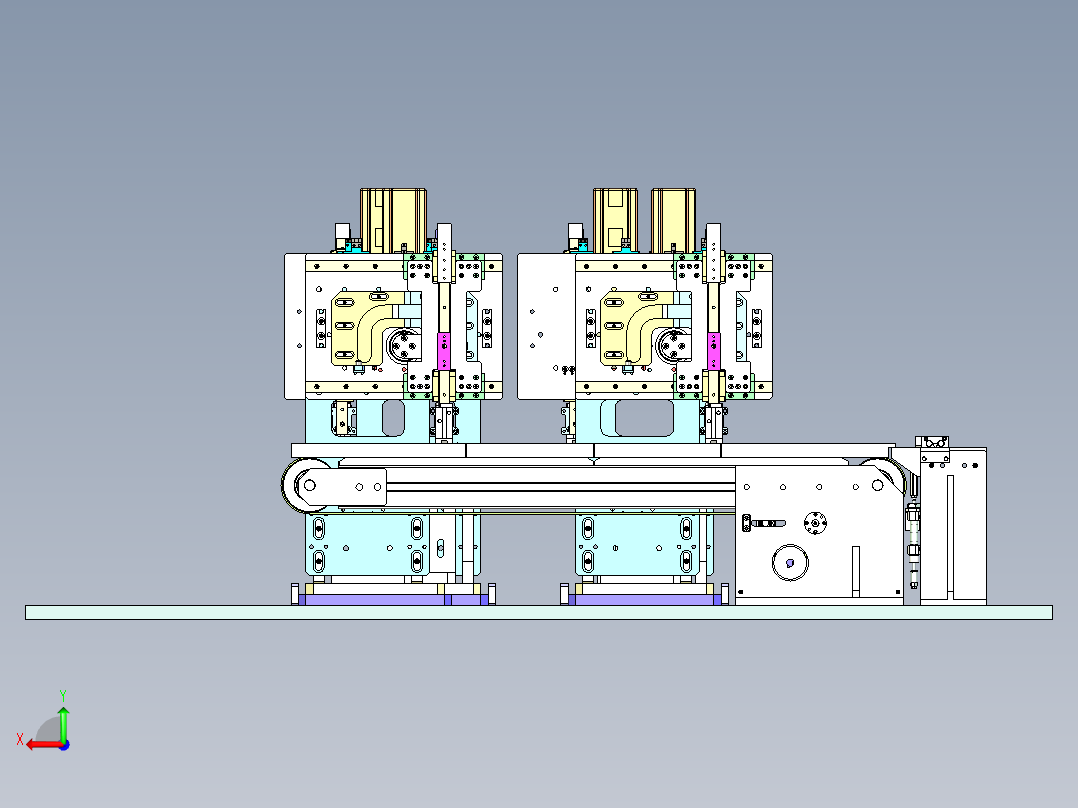 流水线取料机构设计后视图