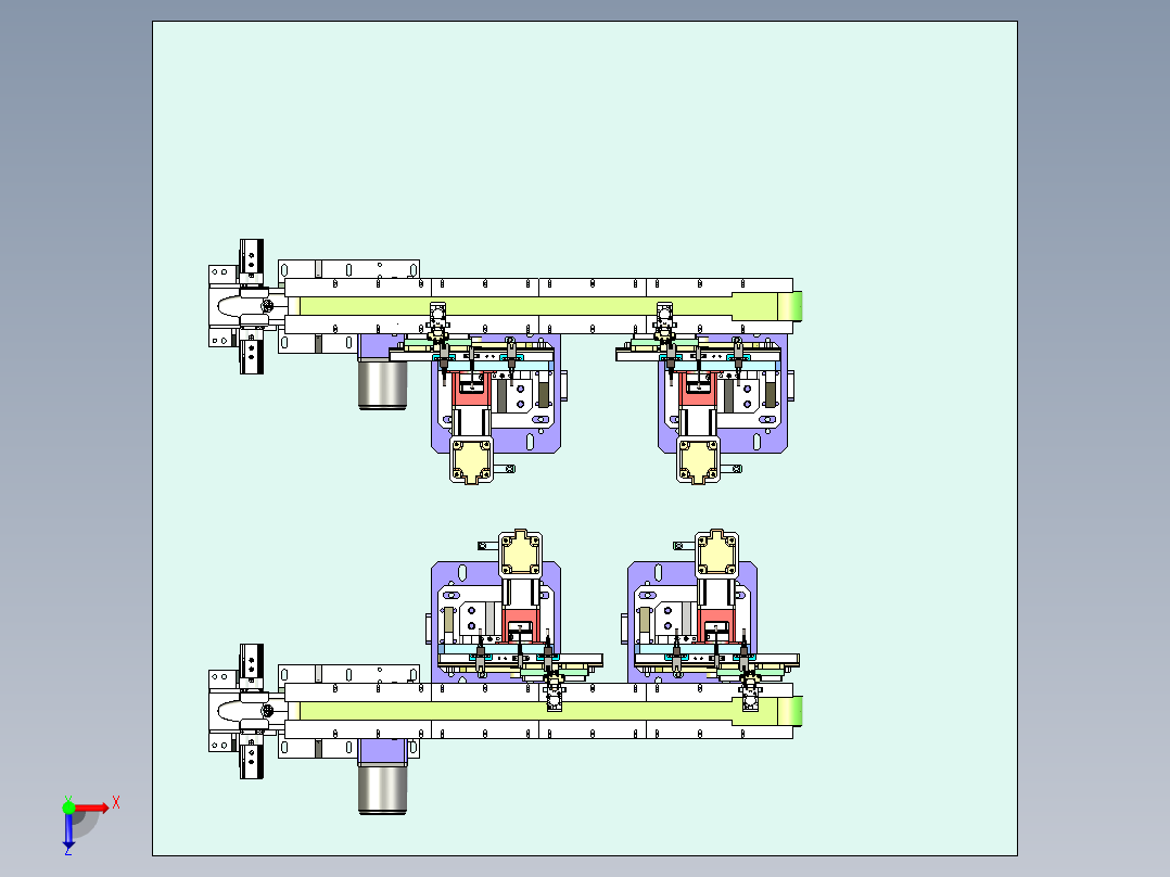 流水线取料机构设计俯视图