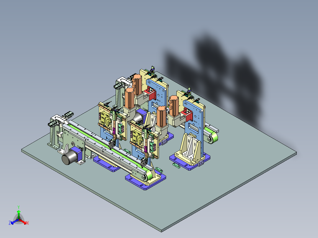 流水线取料机构设计正等轴测图