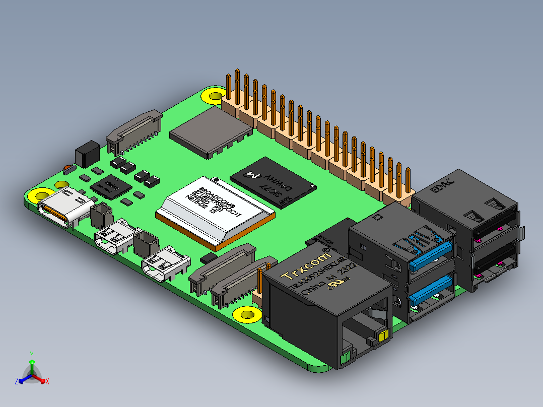 树莓派(13)正等轴测图