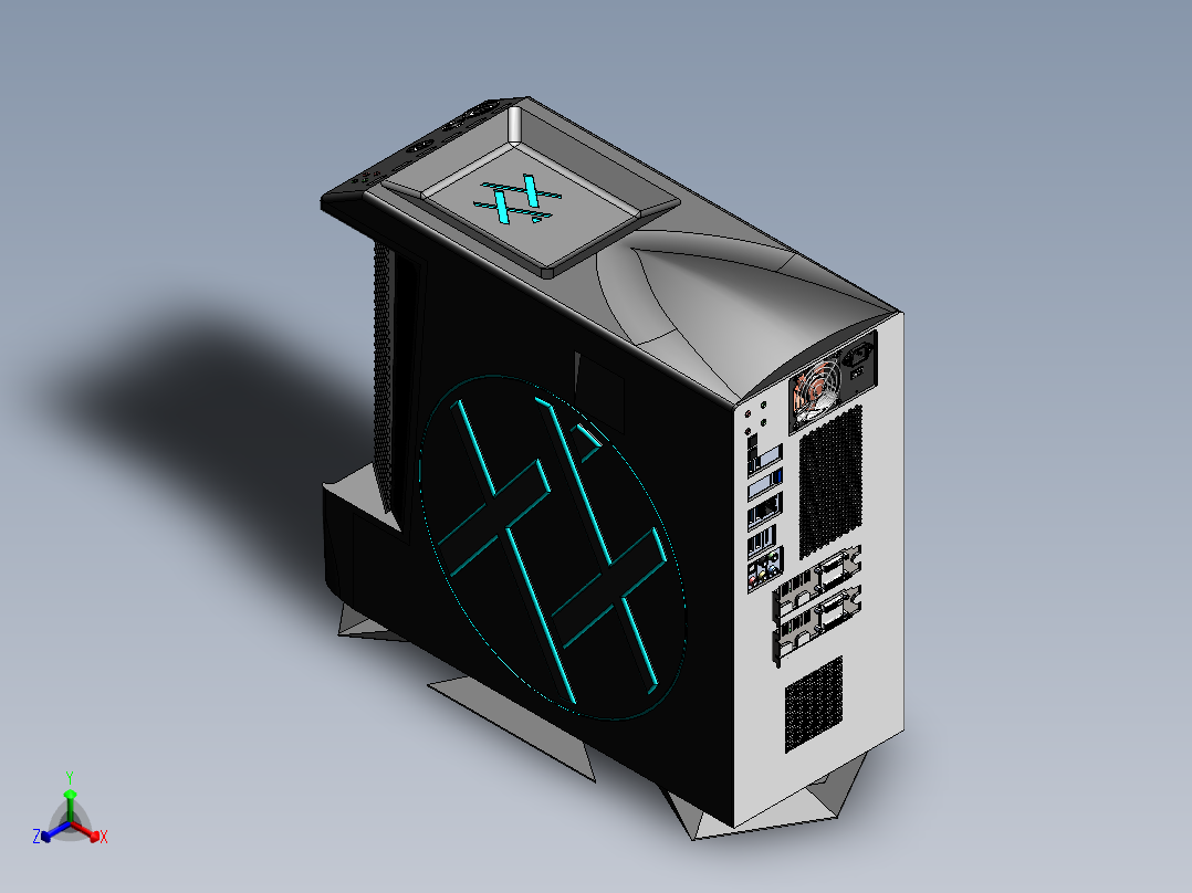 电脑、笔记本(22)正等轴测图