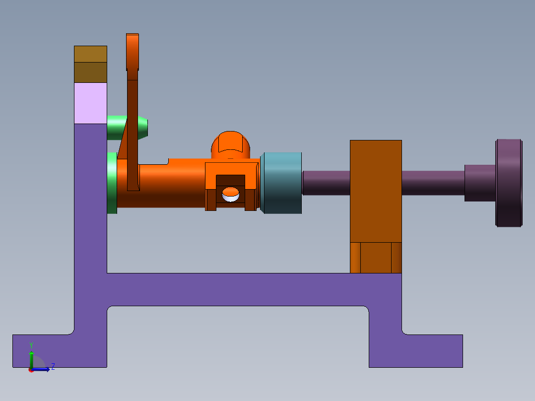 副变速拨叉工艺及铣内侧面夹具设计左视图