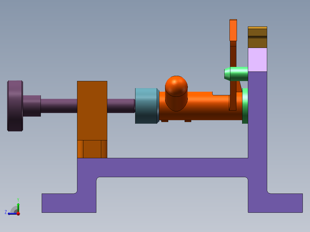 副变速拨叉工艺及铣内侧面夹具设计右视图