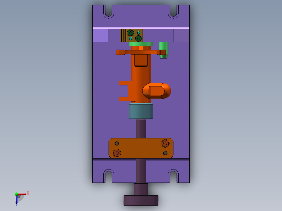 副变速拨叉工艺及铣内侧面夹具设计俯视图