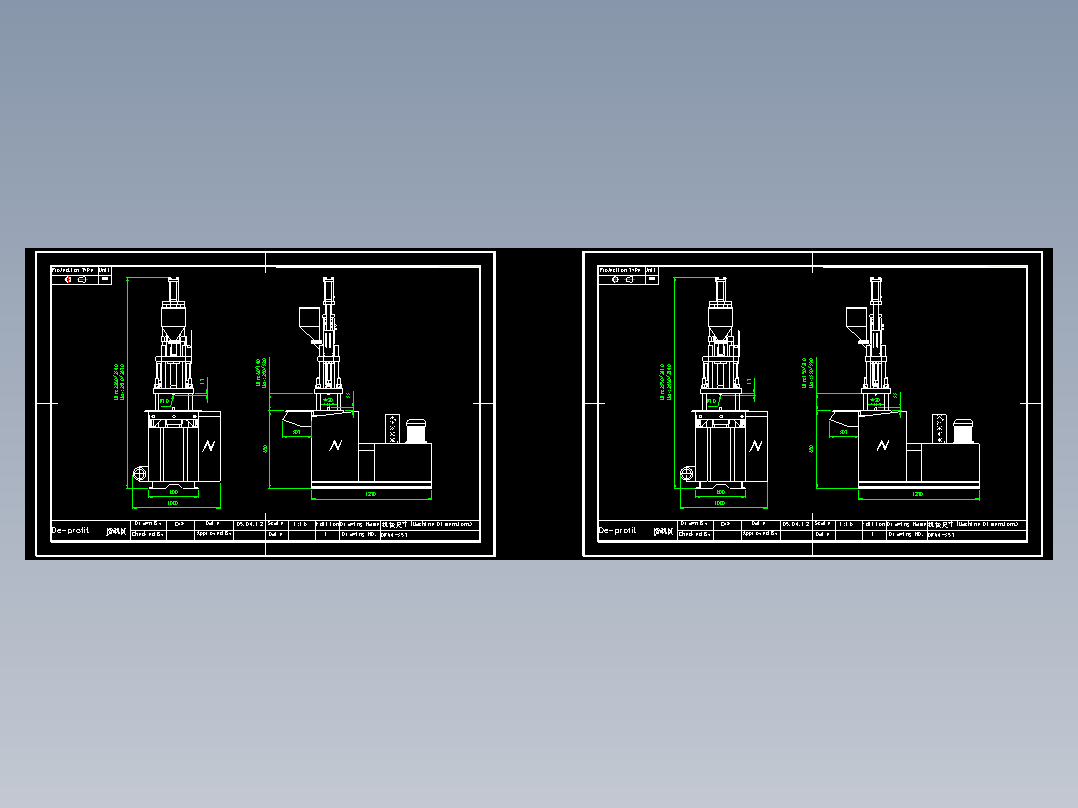 立式注塑机35T标准机的外观尺寸图