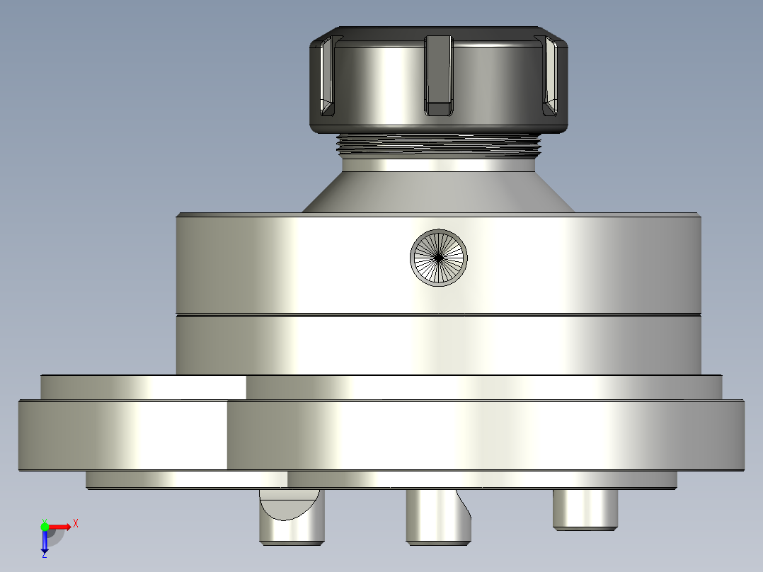 ER-40夹头夹具模型俯视图