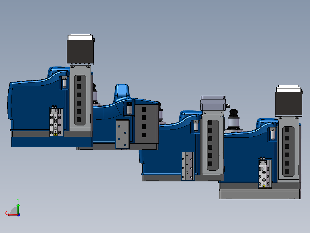 4款一种模块化熔炼机模型后视图
