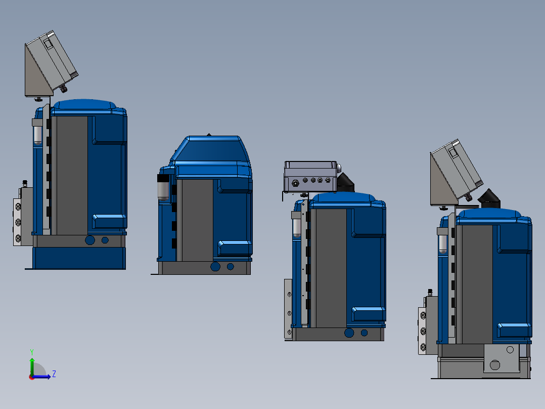 4款一种模块化熔炼机模型左视图