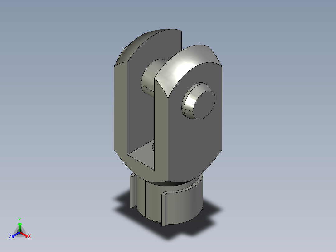 MI气缸Y接头F_M06100YE正等轴测图