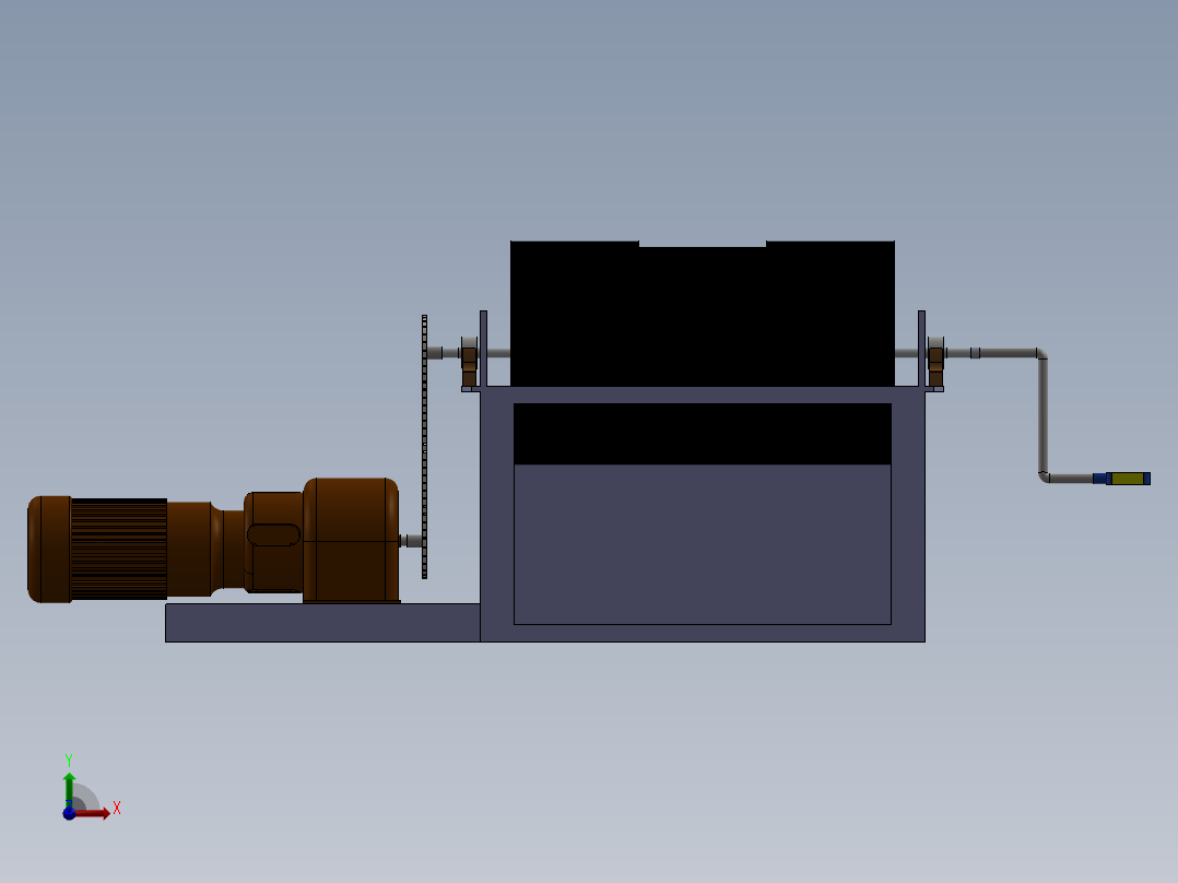 半自动烘焙机前视图