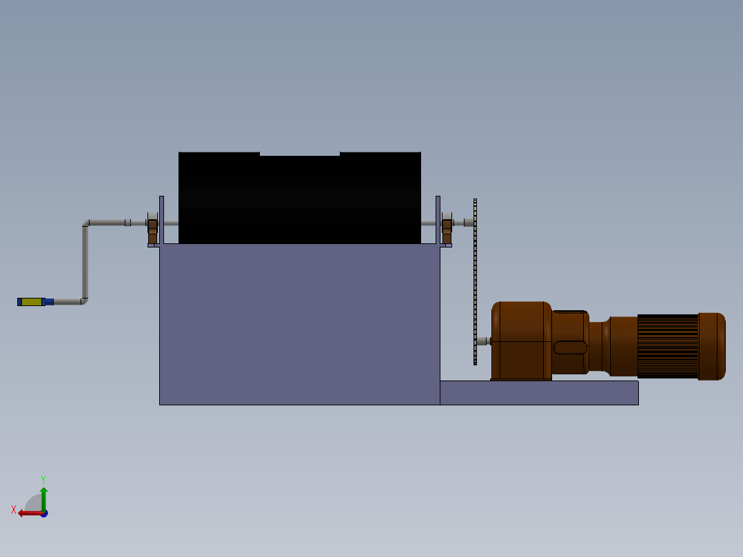 半自动烘焙机后视图