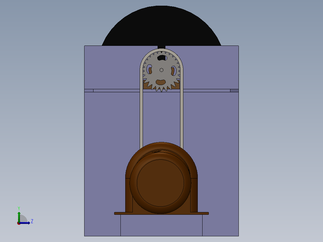 半自动烘焙机左视图