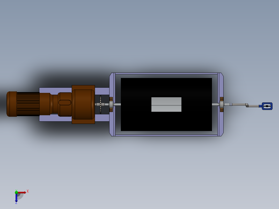 半自动烘焙机俯视图