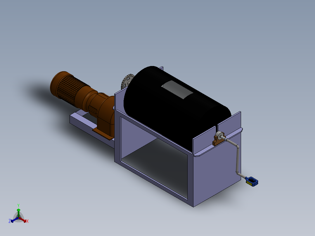 半自动烘焙机正等轴测图
