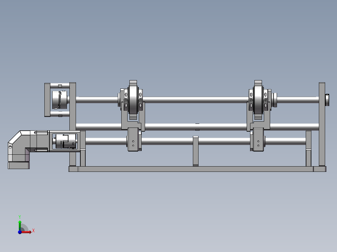2.74米宽度可调输送机构前视图