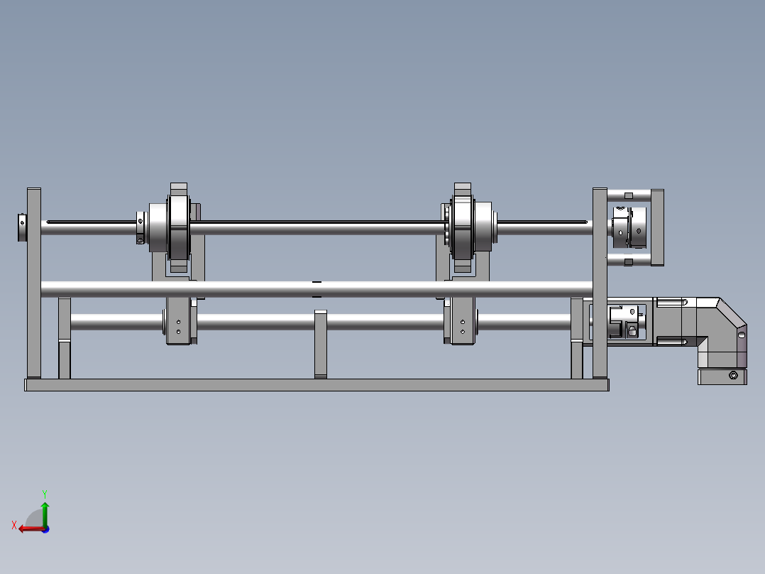 2.74米宽度可调输送机构后视图