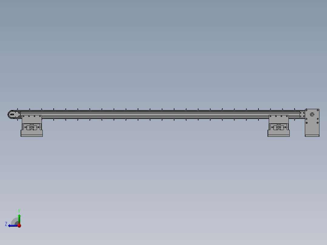 2.74米宽度可调输送机构右视图